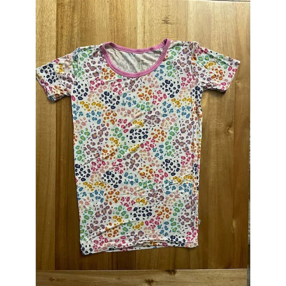 Little Sleepies Other - Little Sleepies Girls Rainbow Leopard T-Shirt Size 12 /14 Soft Bamboo